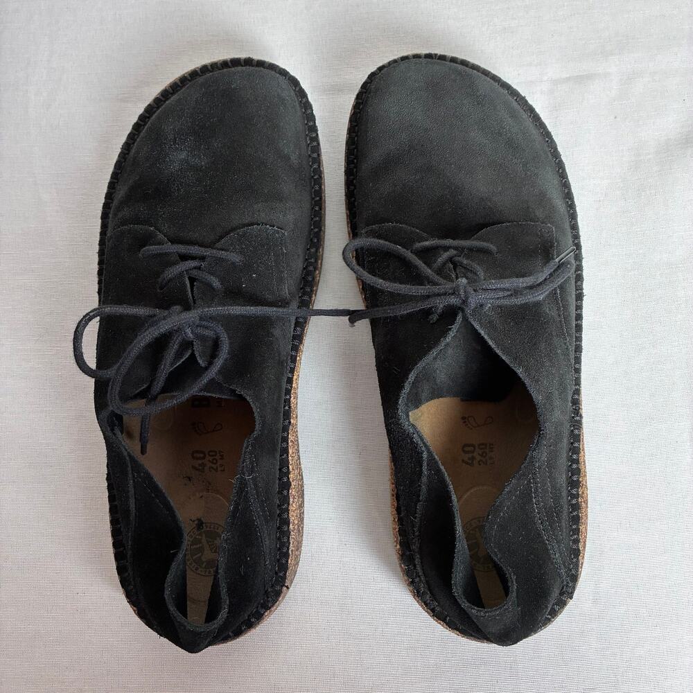 Birkenstock Montana Black Suede Leather Shoes EU 40 US Women 9 / Men 7